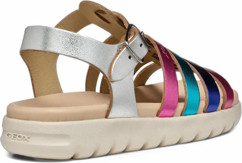 Geox Kids metallic cage sandals Zilver - Foto 2