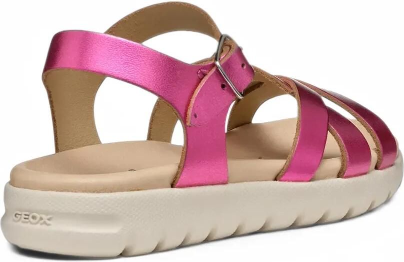 Geox Kids metallic crossover-strap sandals Roze - Foto 2