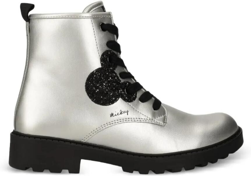 Geox Kids Mickey veterlaarzen met glitters-patchwork Zilver - Foto 3