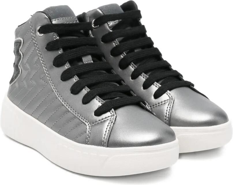 Geox Kids Mikiroshi high-top sneakers Zilver
