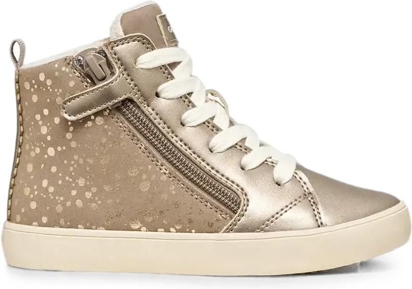 Geox Kids Miroless metallic sneakers met stippen Goud - Foto 4
