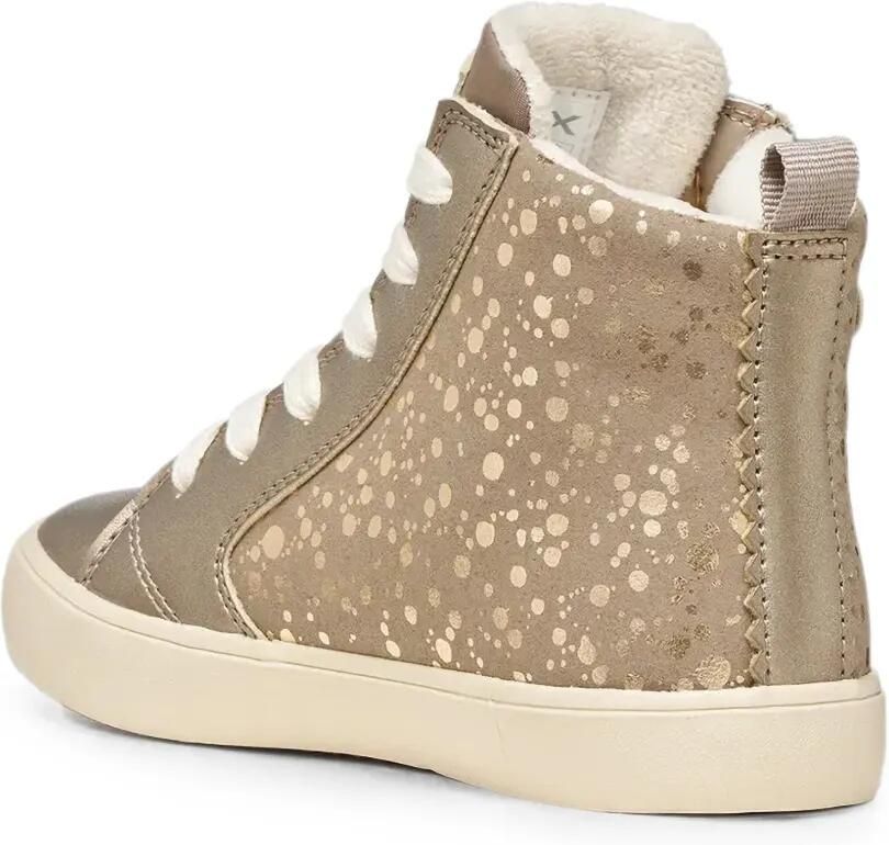 Geox Kids Miroless metallic sneakers met stippen Goud - Foto 3