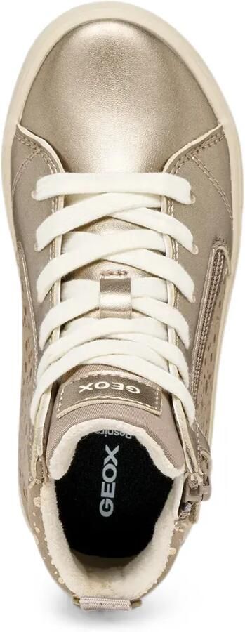Geox Kids Miroless metallic sneakers met stippen Goud - Foto 5