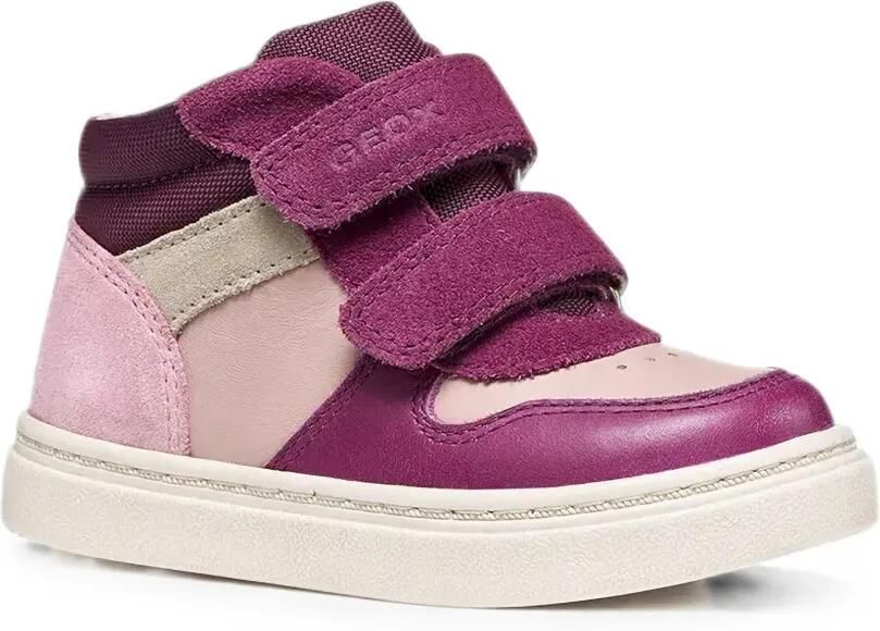 Geox Kids Nashik sneakers met colourblocking en klittenband Paars