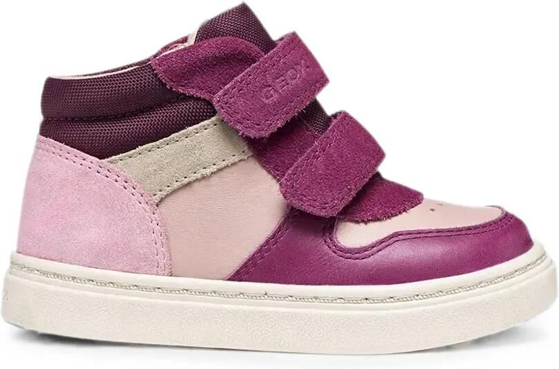 Geox Kids Nashik sneakers met colourblocking en klittenband Paars - Foto 3