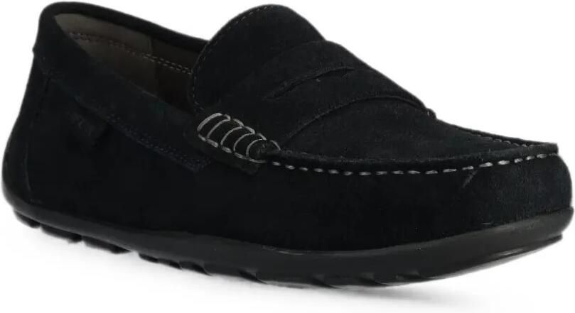Geox Kids New Fast suède slip-on loafers Blauw