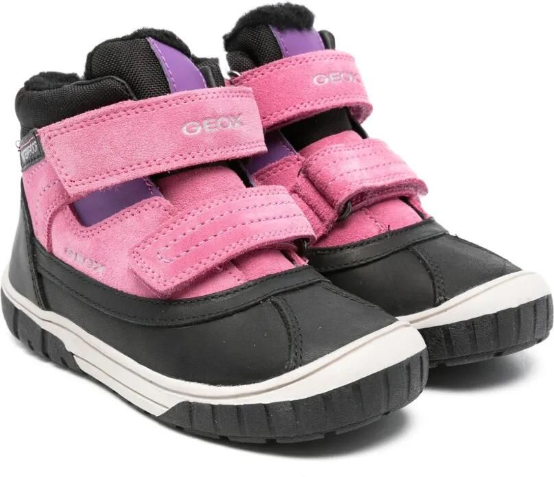 Geox Kids Omar gewatteerde laarzen met dubbele bandjes Roze