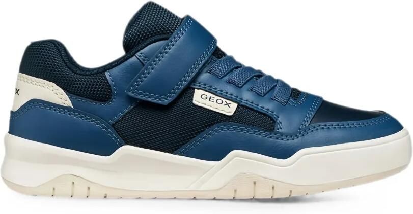 Geox Kids Perth sneakers met vlakken en klittenband Blauw - Foto 4