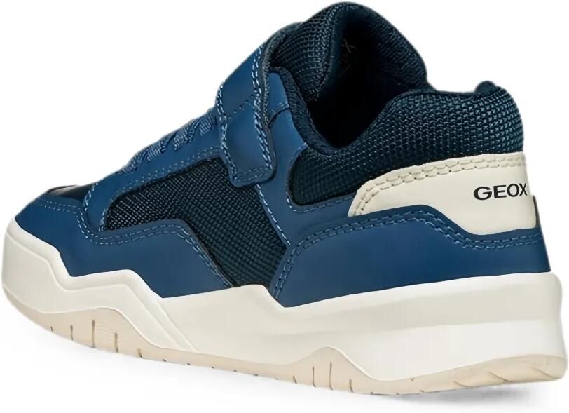 Geox Kids Perth sneakers met vlakken en klittenband Blauw - Foto 2