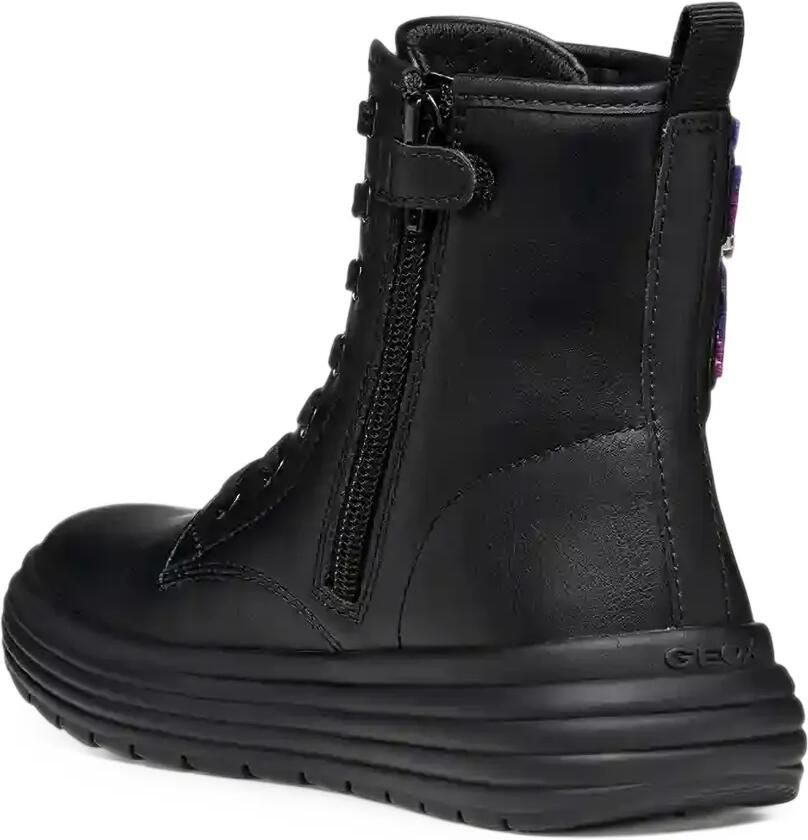 Geox Kids Phaolae enkellaarzen met libelle-patch Zwart - Foto 2