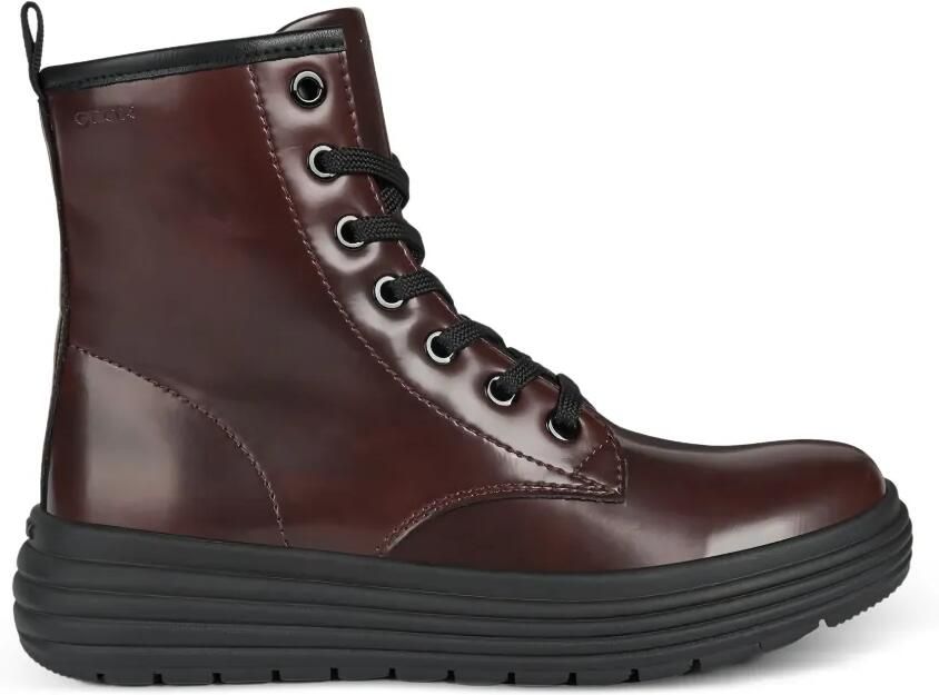 Geox Kids Phaolae leren veterlaarzen Rood