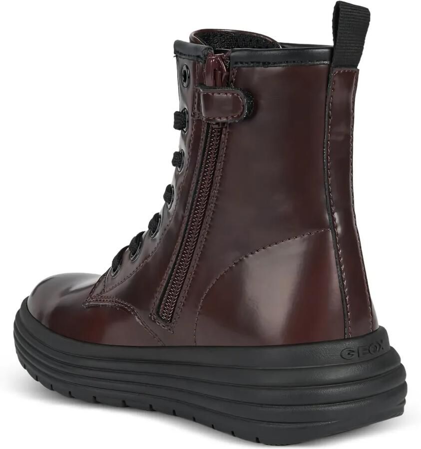 Geox Kids Phaolae leren veterlaarzen Rood - Foto 3