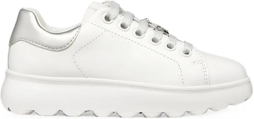 Geox Kids Puffypop leren sneakers Wit