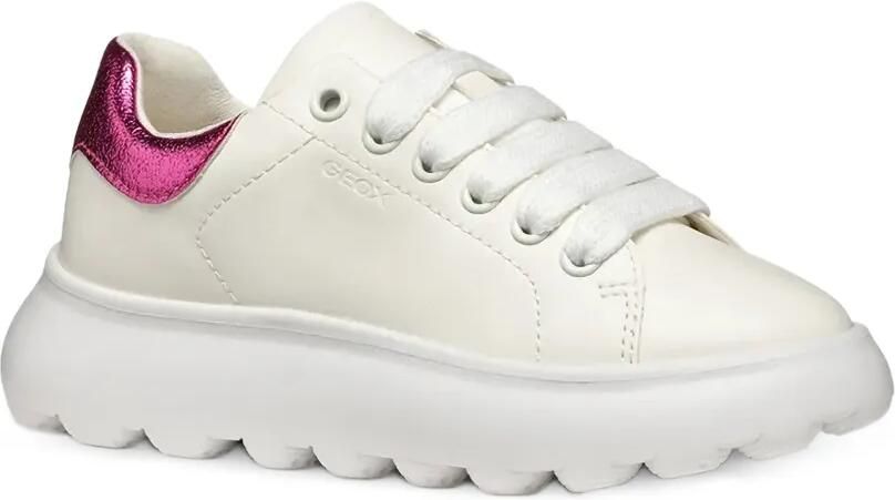 Geox Kids Puffypop sneakers met metallic-effect en rits Wit - Foto 3