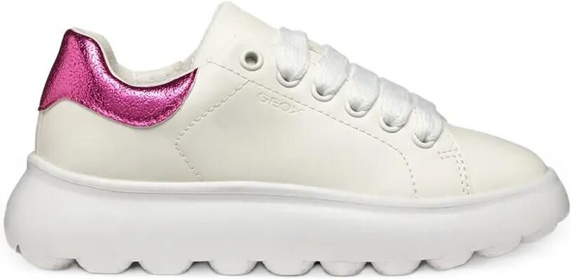 Geox Kids Puffypop sneakers met metallic-effect en rits Wit - Foto 4
