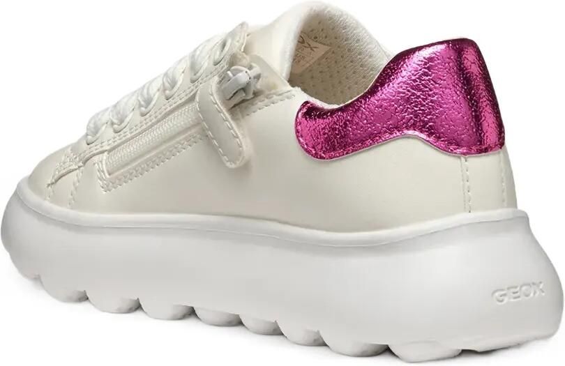 Geox Kids Puffypop sneakers met metallic-effect en rits Wit - Foto 2