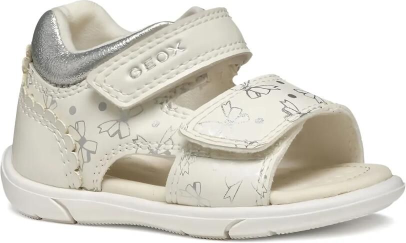 Geox Kids Sandalen met bloe print en open neus Wit - Foto 2