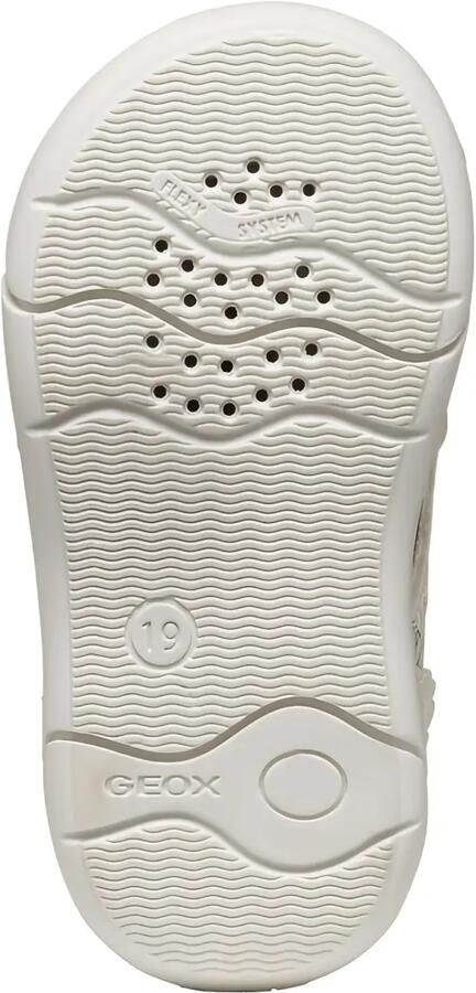 Geox Kids Sandalen met bloe print en open neus Wit - Foto 3