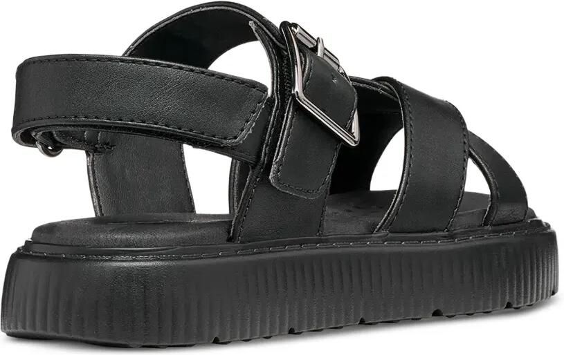 Geox Kids Sandalen met gekruiste bandjes en open neus Zwart - Foto 2