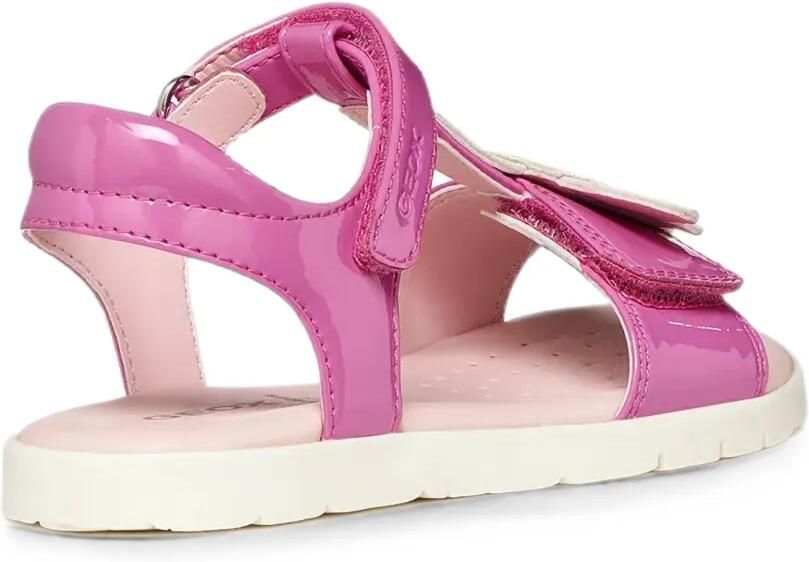 Geox Kids Sandalen met klittenband en bloe patch Roze - Foto 2