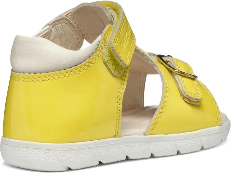 Geox Kids Sandalen met klittenband en lakleren afwerking Geel - Foto 2