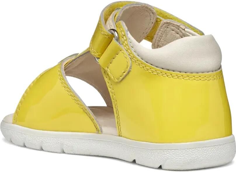 Geox Kids Sandalen met klittenband en lakleren afwerking Geel - Foto 3