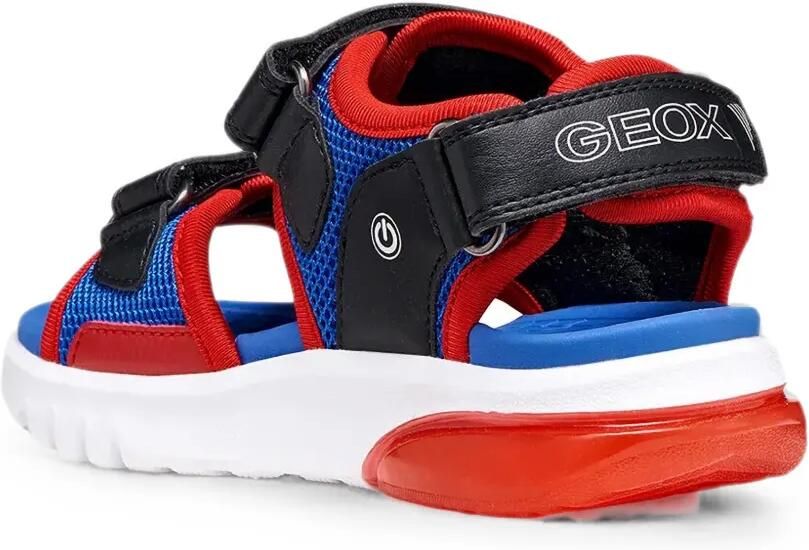 Geox Kids Sandalen met klittenband en papegaaienpatch Zwart - Foto 2