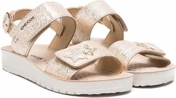 Geox Kids Sandalen met klittenband Goud
