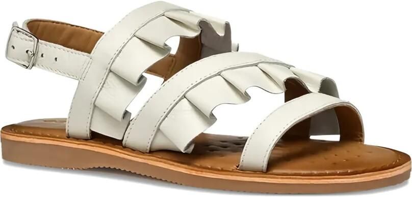 Geox Kids Sandalen met ruches en bandje Wit