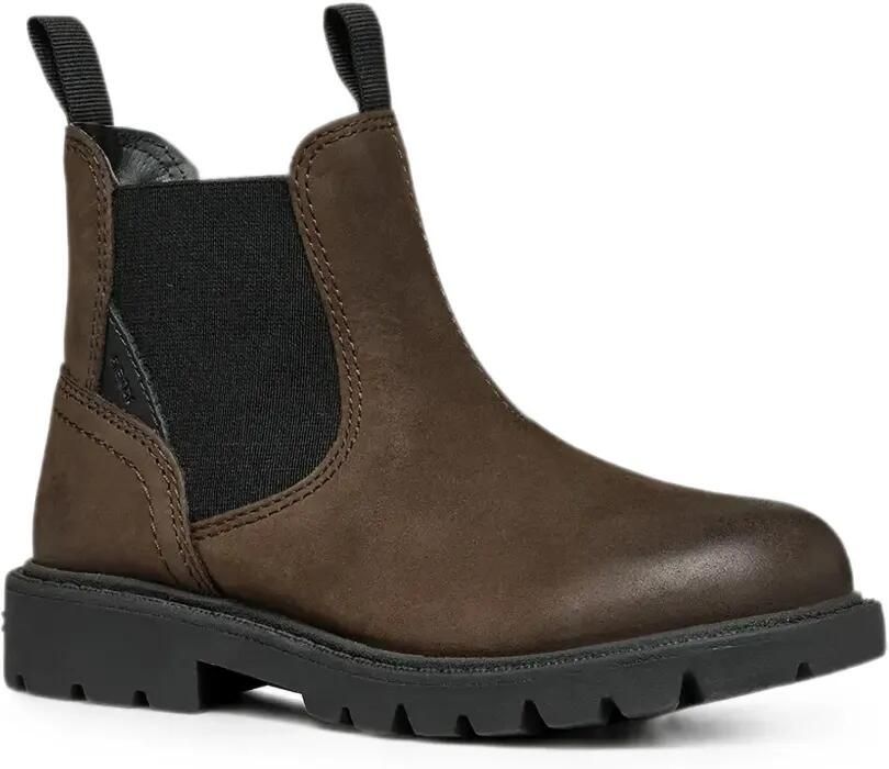 Geox Kids Shaylax enkellaarzen met elastisch vlak Bruin