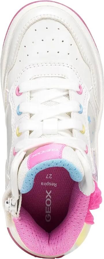 Geox Kids Sketlite lichtgevende sneakers met eenhoorn-patch Wit - Foto 4