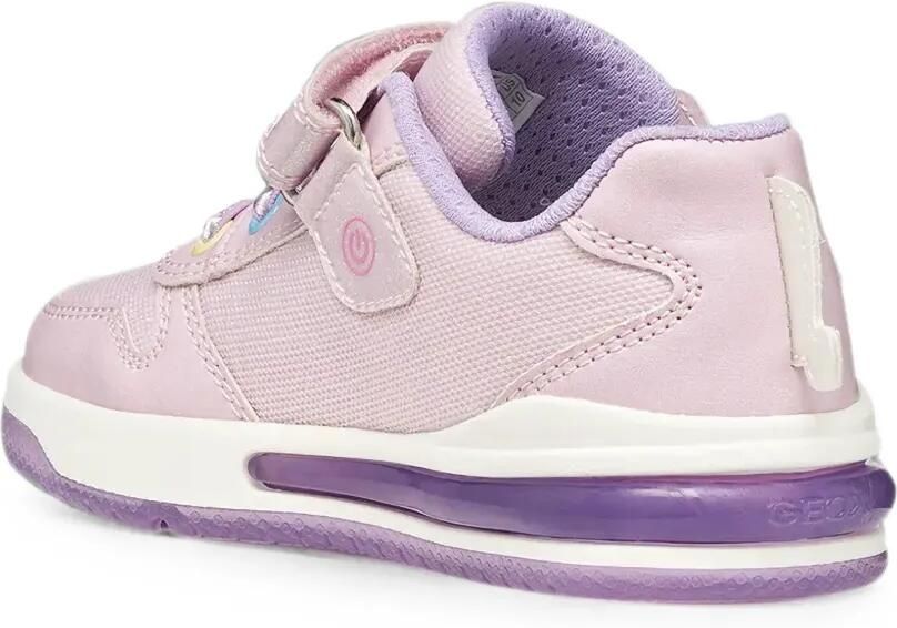 Geox Kids Sketlite sneakers met klittenband en eenhoornpatch Roze - Foto 3