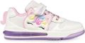 Geox Kids Sketlite sneakers met klittenband en eenhoornpatch Wit - Wit