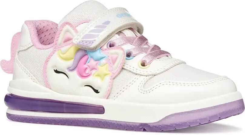 Geox Kids Sketlite sneakers met klittenband Wit