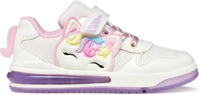 Geox Kids Sketlite sneakers met klittenband Wit - Foto 4