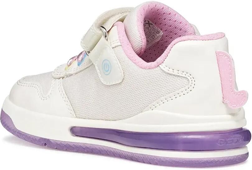 Geox Kids Sketlite sneakers met klittenband Wit - Foto 3