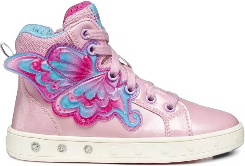 Geox Kids Skylin butterfly-patch high-top sneakers Roze - Foto 4