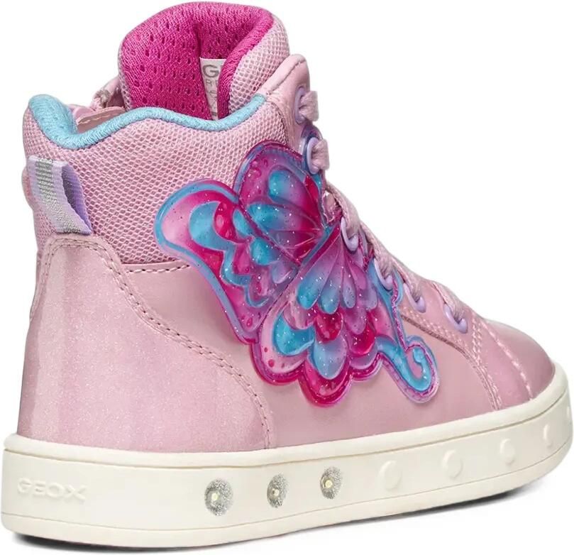 Geox Kids Skylin butterfly-patch high-top sneakers Roze - Foto 2