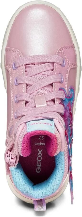 Geox Kids Skylin butterfly-patch high-top sneakers Roze - Foto 5