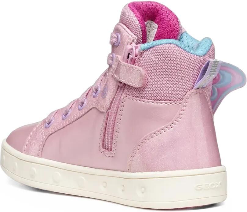 Geox Kids Skylin butterfly-patch high-top sneakers Roze - Foto 3