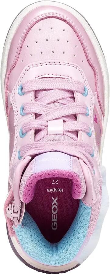 Geox Kids Skylin cupcake-patch glitter-embellished sneakers Roze - Foto 4