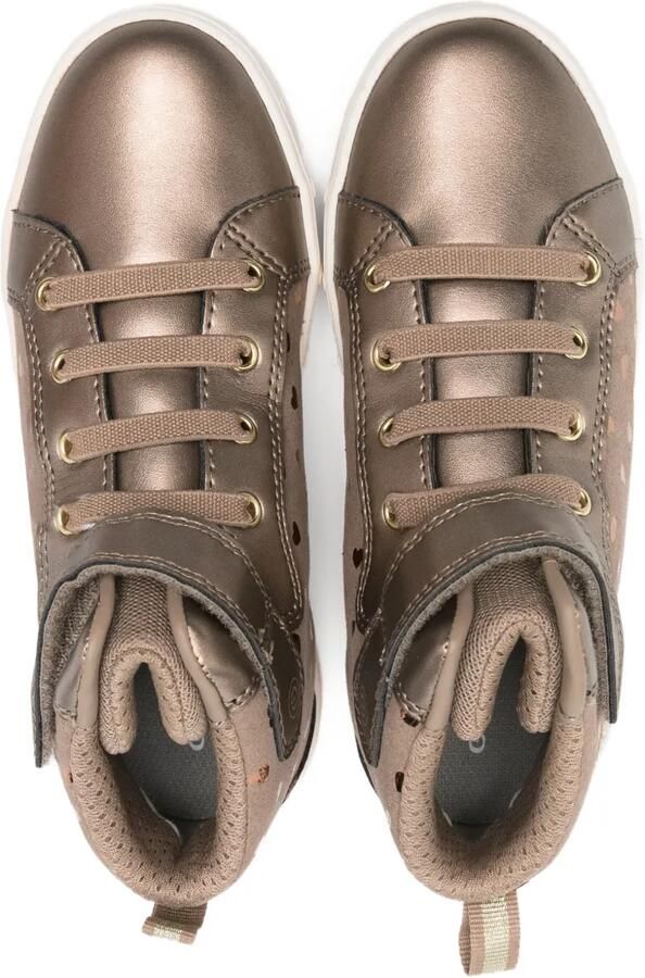 Geox Kids Skylin sneakers met hartapplicatie Bruin - Foto 2