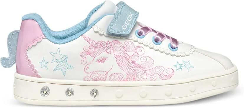 Geox Kids Skylin sneakers verfraaid met eenhoorn Wit - Foto 4