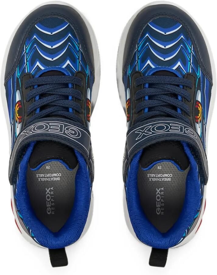 Geox Kids Sneakers met klittenband Blauw - Foto 2