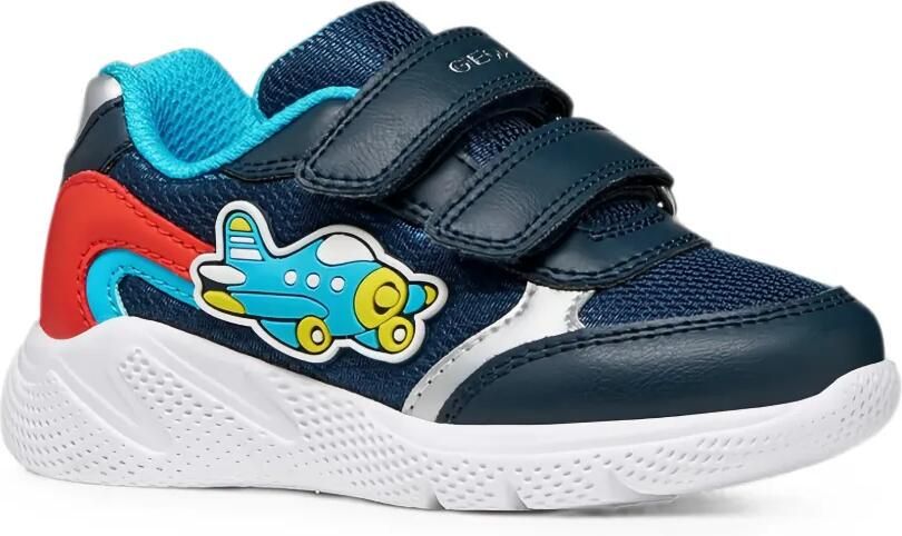Geox Kids Sneakers met klittenband Blauw