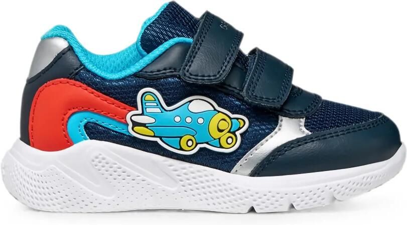 Geox Kids Sneakers met klittenband Blauw - Foto 3