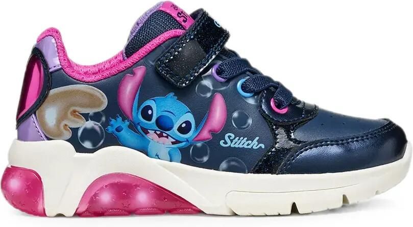 Geox Kids Sneakers met klittenband en print Blauw - Foto 3