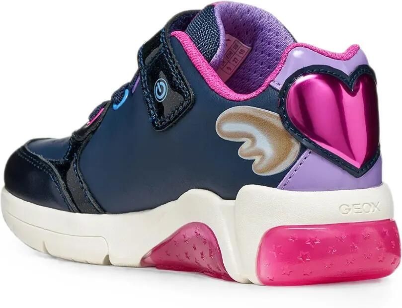 Geox Kids Sneakers met klittenband en print Blauw - Foto 2