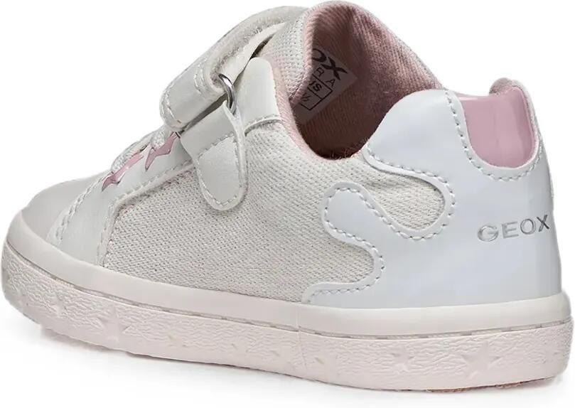 Geox Kids Sneakers met klittenband en schelpenpatch Wit - Foto 2