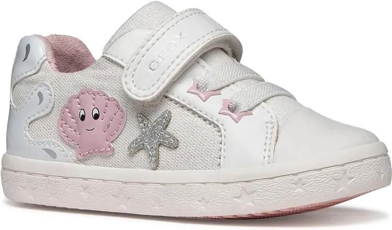 Geox Kids Sneakers met klittenband en schelpenpatch Wit - Foto 3